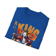 Load image into Gallery viewer, Regal Dog Graphic Tee, King of Dogs T-Shirt, Fun Pet Lover Gift, Animal Lover Apparel, Unique Animal Art Shirt, Casual Comfort Tee