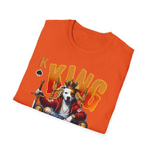 Load image into Gallery viewer, Regal Dog Graphic Tee, King of Dogs T-Shirt, Fun Pet Lover Gift, Animal Lover Apparel, Unique Animal Art Shirt, Casual Comfort Tee
