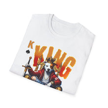 Load image into Gallery viewer, Regal Dog Graphic Tee, King of Dogs T-Shirt, Fun Pet Lover Gift, Animal Lover Apparel, Unique Animal Art Shirt, Casual Comfort Tee