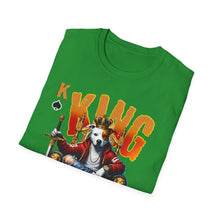 Load image into Gallery viewer, Regal Dog Graphic Tee, King of Dogs T-Shirt, Fun Pet Lover Gift, Animal Lover Apparel, Unique Animal Art Shirt, Casual Comfort Tee