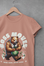 Load image into Gallery viewer, Boss Moves T-Shirt – Urban Swag Money Bear Tee | Work Hard Shine Hard Hustle Shirt