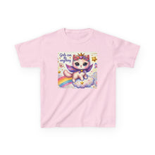 Load image into Gallery viewer, Kids Rainbow Unicorn Tee - Girls Can Do Anything, Cute T-Shirt for Girls, Fun Playwear, Birthday Gift, Motivational Apparel