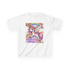 Load image into Gallery viewer, Magical Unicorn Kids Tee: Girls Can Do Anything Rainbow Shirt