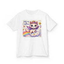 Load image into Gallery viewer, Kids Rainbow Unicorn Tee - Girls Can Do Anything, Cute T-Shirt for Girls, Fun Playwear, Birthday Gift, Motivational Apparel
