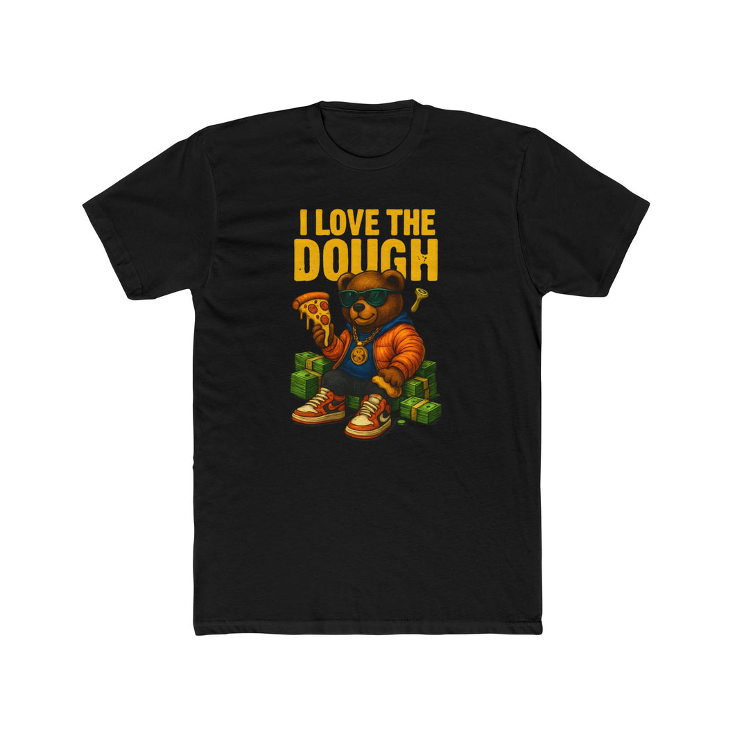 I Love the Dough Bear Unisex Cotton Crew Tee, Funny Graphic Tee, Foodie Shirt, Casual Wear, Gift for Him or Her