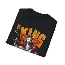 Load image into Gallery viewer, Regal Dog Graphic Tee, King of Dogs T-Shirt, Fun Pet Lover Gift, Animal Lover Apparel, Unique Animal Art Shirt, Casual Comfort Tee
