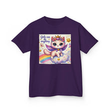 Load image into Gallery viewer, Kids Rainbow Unicorn Tee - Girls Can Do Anything, Cute T-Shirt for Girls, Fun Playwear, Birthday Gift, Motivational Apparel
