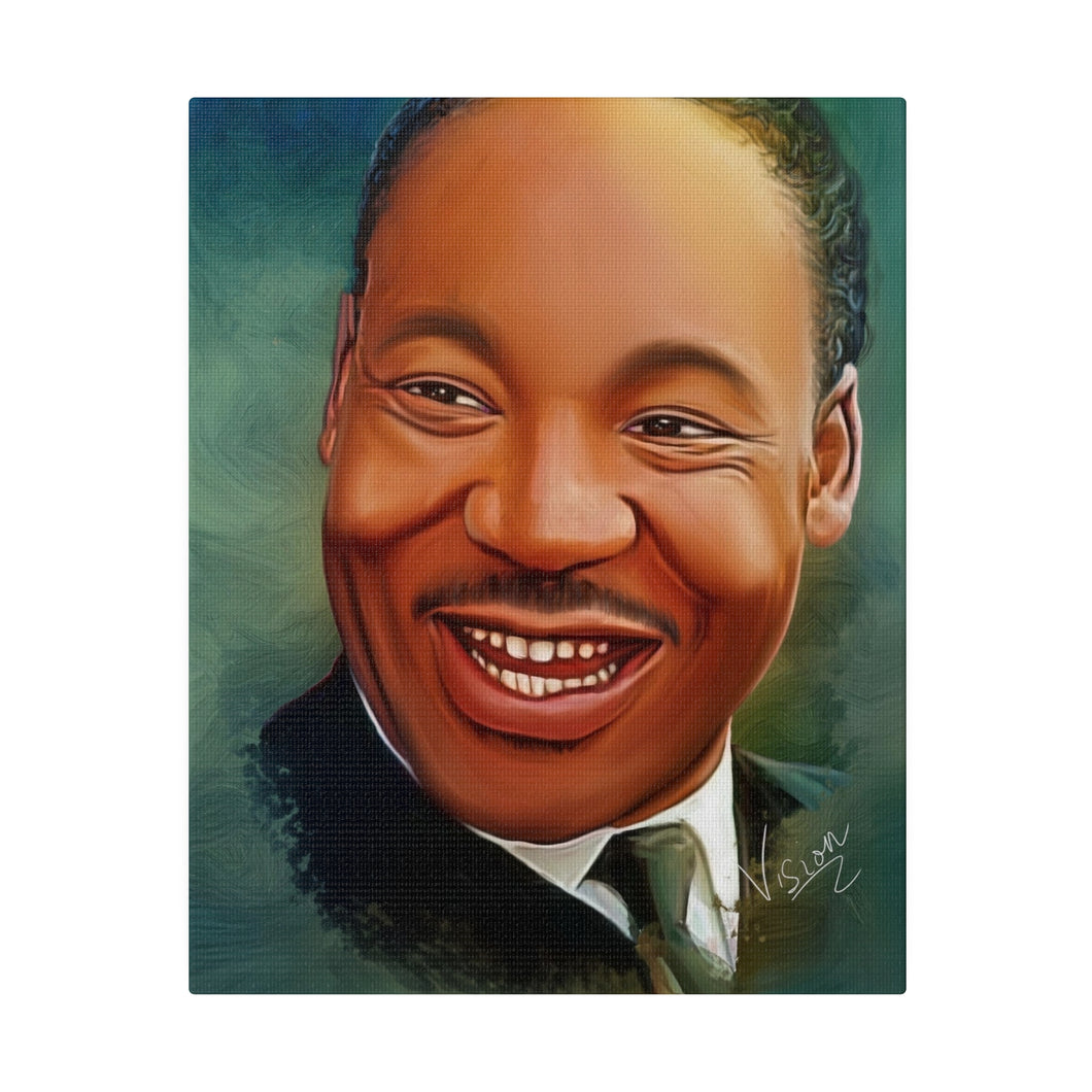 MLK Smile Matte Canvas, Stretched, 0.75