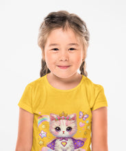 Load image into Gallery viewer, Girls Can Do Anything Kids Tee Empowering Cute Cat Gamer Shirt
