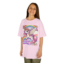 Load image into Gallery viewer, Magical Unicorn Kids Tee: Girls Can Do Anything Rainbow Shirt
