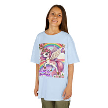Load image into Gallery viewer, Magical Unicorn Kids Tee: Girls Can Do Anything Rainbow Shirt
